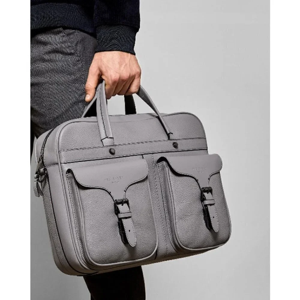 💕TED BAKER LONDON💕 Forsee Leather Briefcase Laptop Bag NWT